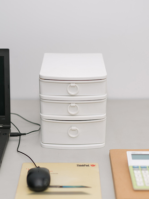 爱丽思迷你办公桌面文具文件抽屉式储物整理盒收纳柜爱丽思(IRIS)收纳用品 .